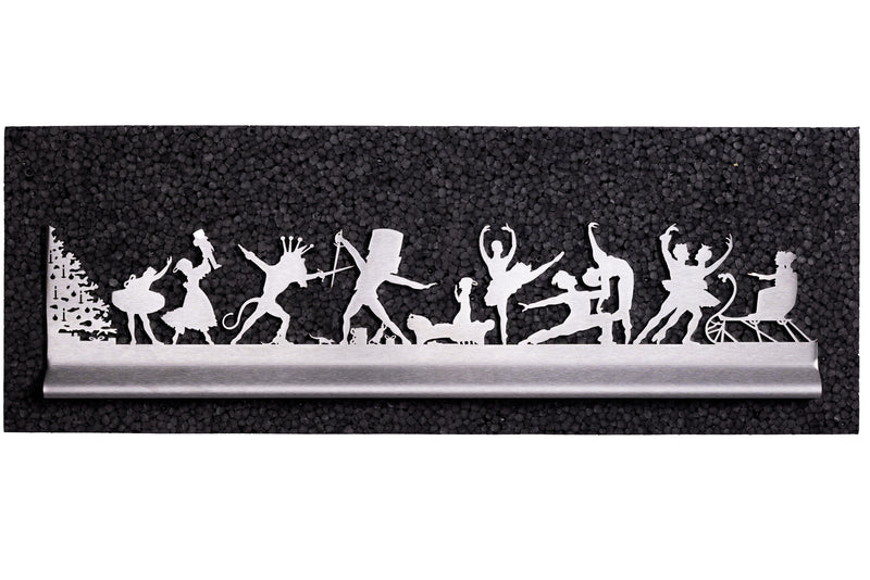 Nutcracker Suite Ballet Mantel Scene, Brushed Steel