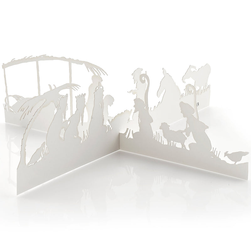 24 Modern Nativity Christmas Cards / 3-D Paper Nativity Scenes