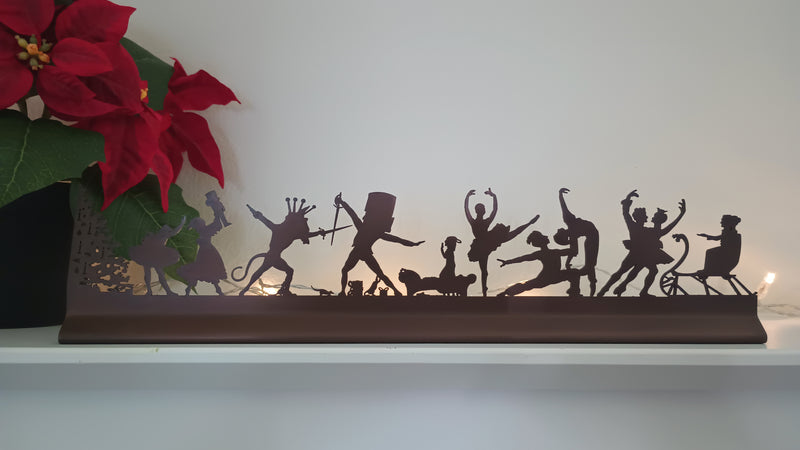 Nutcracker Suite Ballet Mantel Scene, Oiled Rubbed Bronze