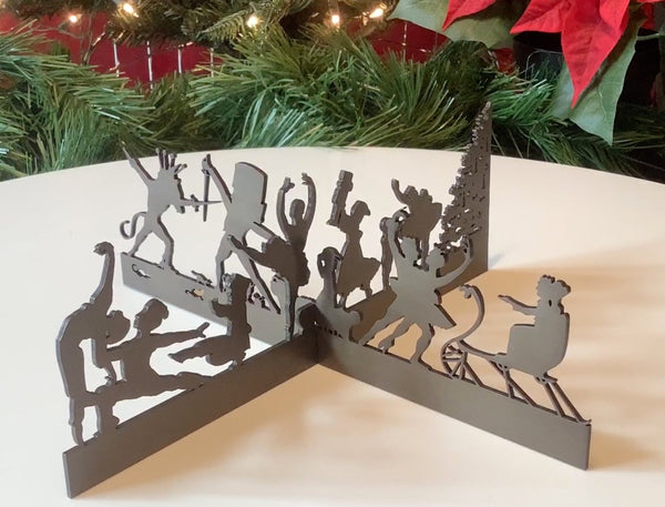 Christmas Nutcracker Suite Ballet Centerpiece for Tabletop, Oiled Bronze