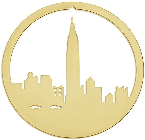 Empire State Building New York City Christmas Ornament, 24K Gold Plate