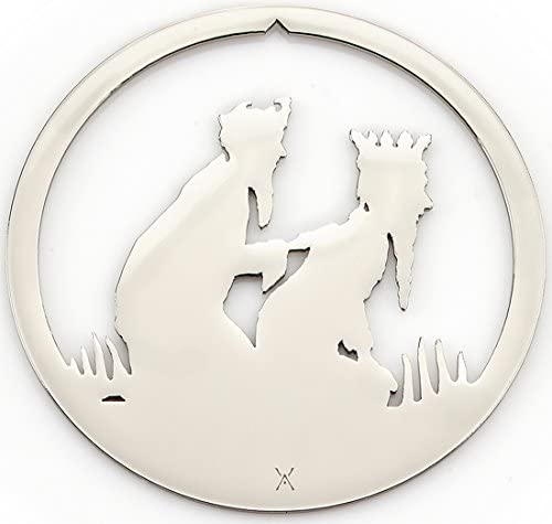 Kings Nativity Ornament, Polished Nickel