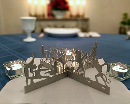 Christmas Nutcracker Suite Ballet Centerpiece for Tabletop, Brushed Steel