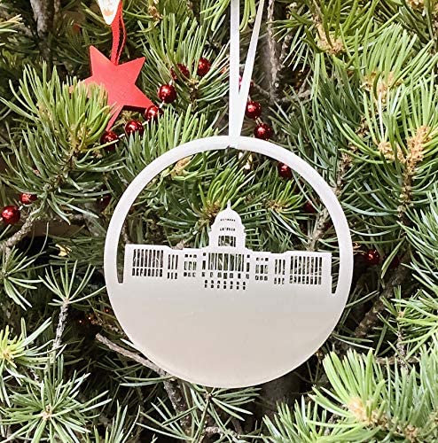 Capitol Building Washington DC Christmas Ornament, Brushed Steel