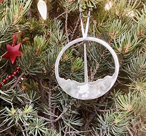 Washington Monument Washington DC Christmas Ornament, Polished Nickel