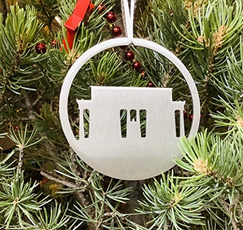 Lincoln Memorial Washington DC Christmas Ornament, Brushed Steel