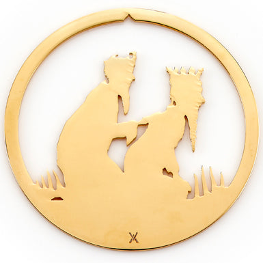 Kings Nativity Ornament, 24K Gold Plate