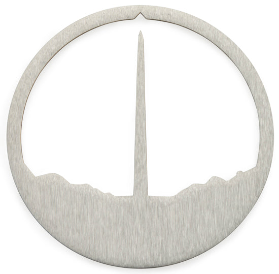 Washington Monument Washington DC Christmas Ornament, Brushed Steel