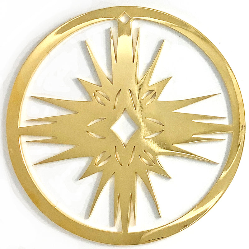 Star of Bethlehem Christmas Tree Ornament, 24K Gold Plate