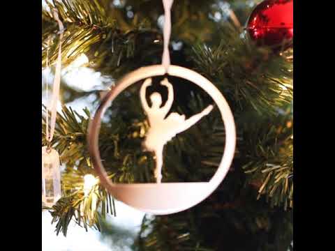 Sugar Plum Fairy Nutcracker Ballet Ornament, Polished Nickel