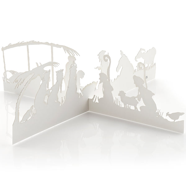 Four Modern Nativity Christmas Cards / 3-D Paper Nativity Scenes