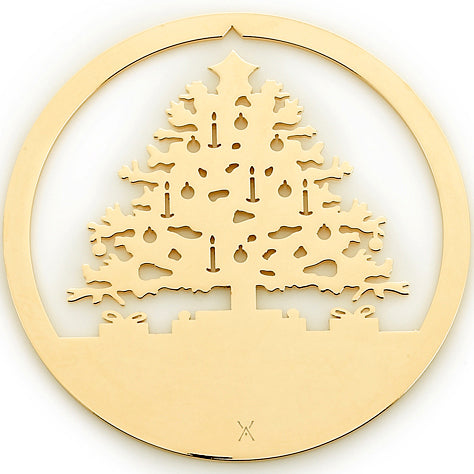 Christmas Tree Nutcracker Ballet Ornament, 24K Gold Plate