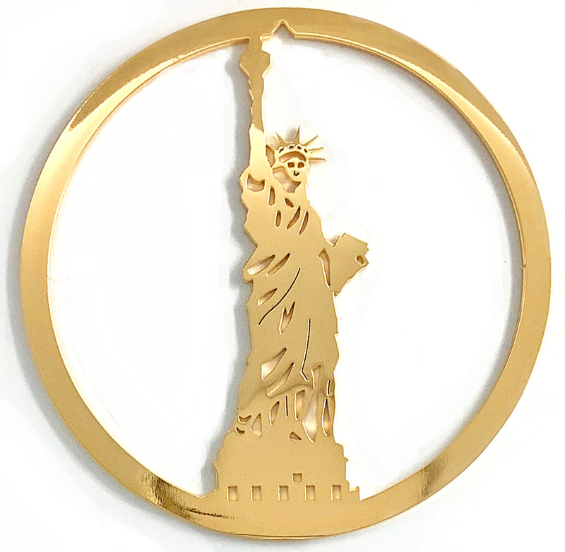 Statue of Liberty New York City Ornament, 24K Gold Plate