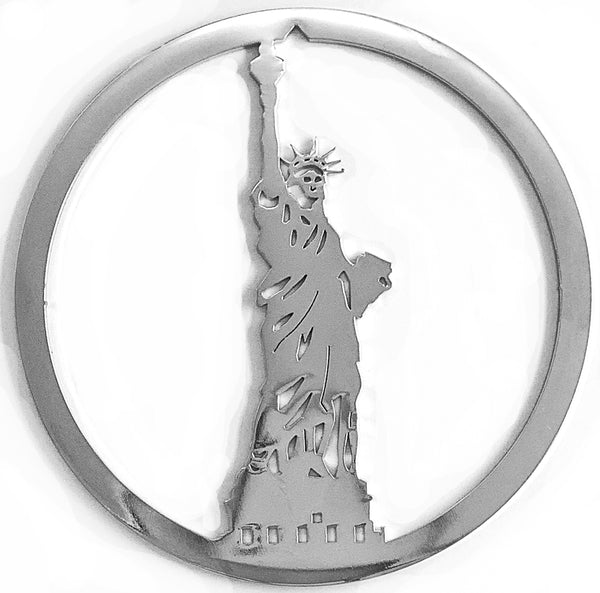 Statue of Liberty New York City Ornament, Polished Nickel